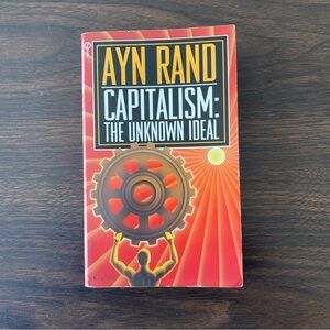 Ayn Rand Vintage Capitalism: The Unknown Ideal Paperback Book Red Cover